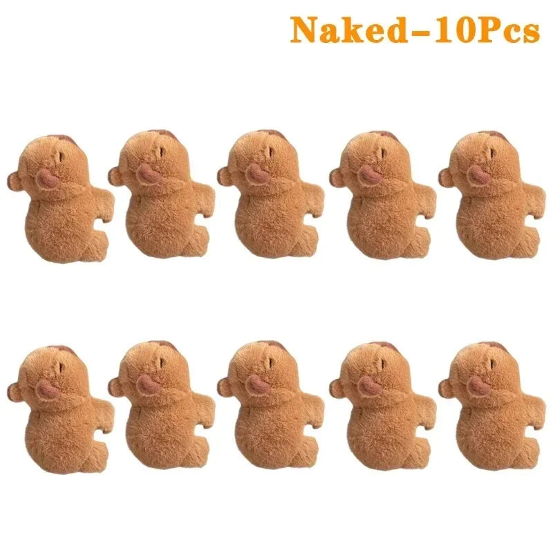 1-10 pçs kapibara boneca de pelúcia deitado nas mãos de kapi bara água golfinho boneca boneca pulso snap anel brinquedos de pelúcia CaruStore