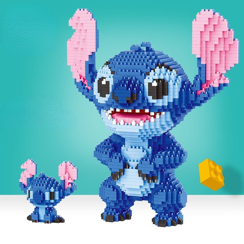 Disney stitch s ponto blocos de construção em miniatura diy Caru Store