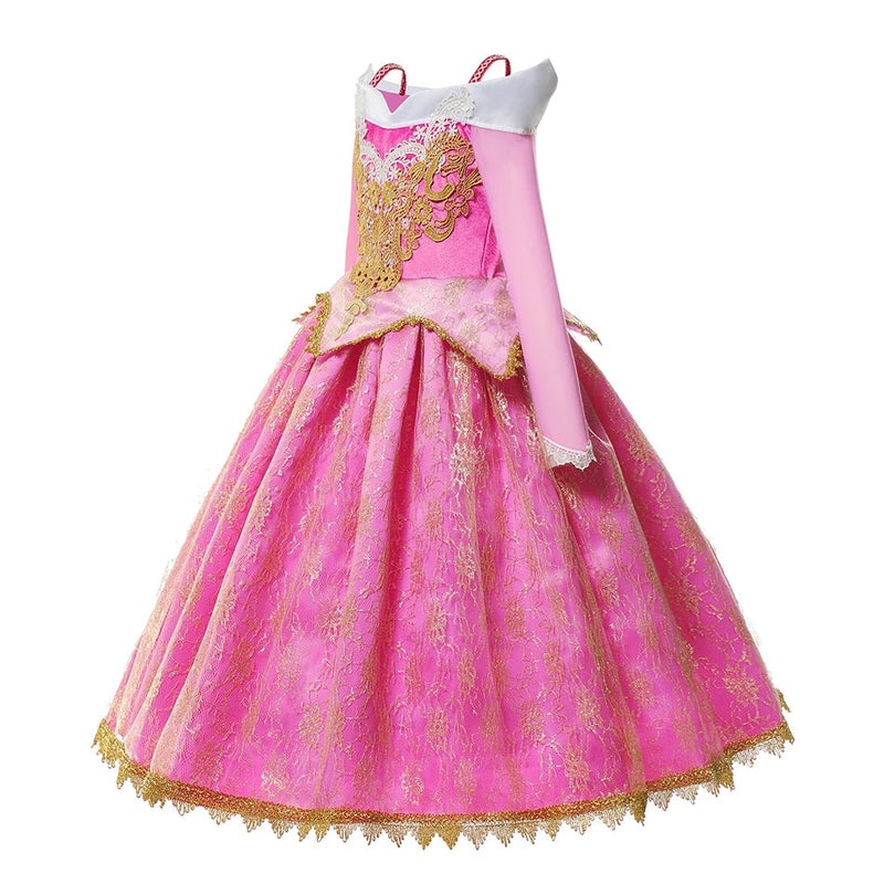 Girls Sleeping Beauty Auroro Princess Halloween Cosplay Dress Off Shoulder Kids Gift Fancy Party Princess Clothing CaruStore