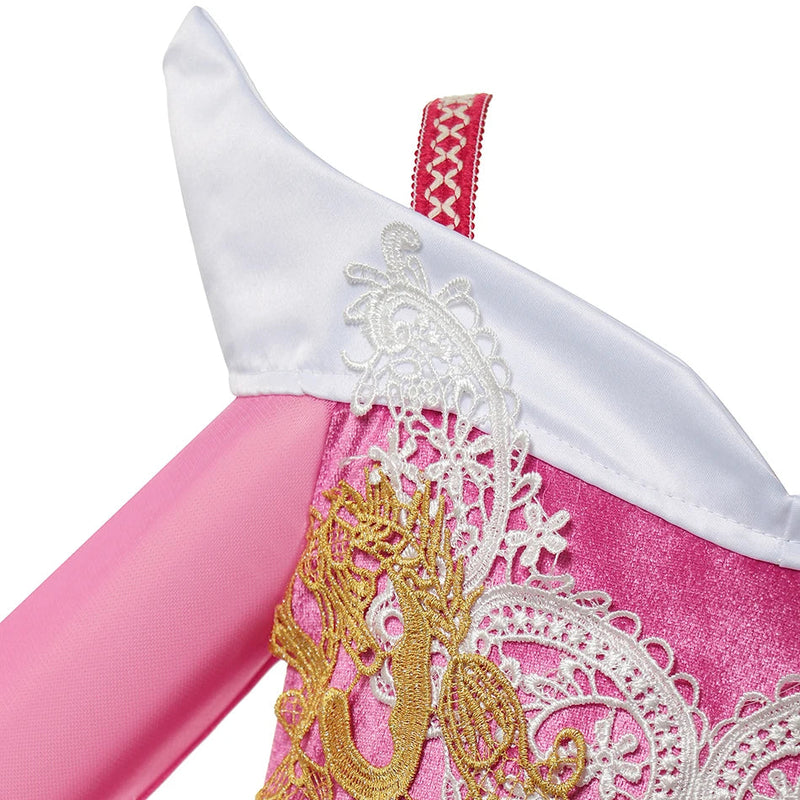 Girls Sleeping Beauty Auroro Princess Halloween Cosplay Dress Off Shoulder Kids Gift Fancy Party Princess Clothing CaruStore