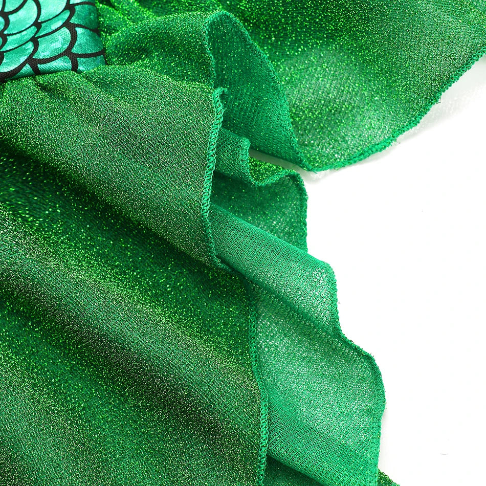 Disney Fancy Princess Dress Ariel Little Mermaid Clothing Girls Party Vestidos Carnival Children Cosplay Costume CaruStore