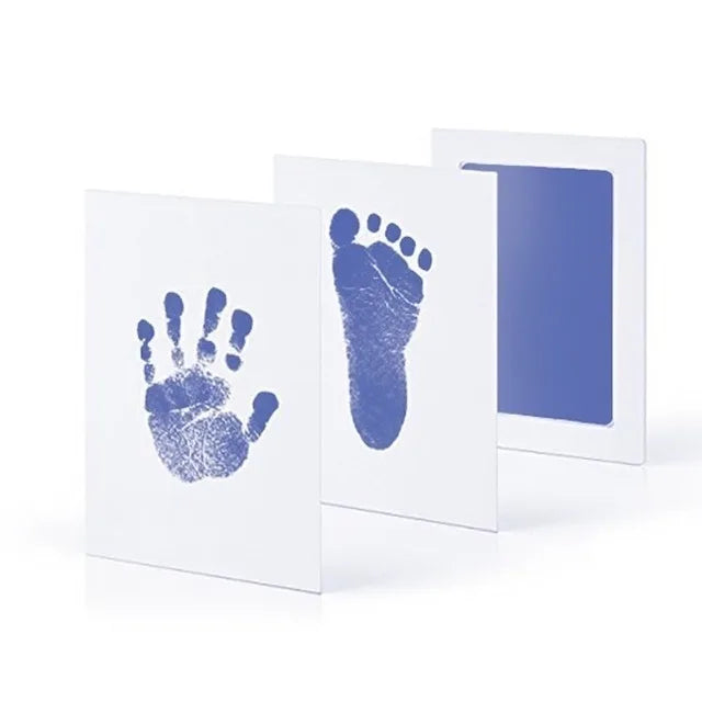 Bebê recém-nascido diy mão e pegada kit almofadas de tinta moldura da foto handprint crianças lembrança acessórios seguro limpo presente do chuveiro do bebê CaruStore