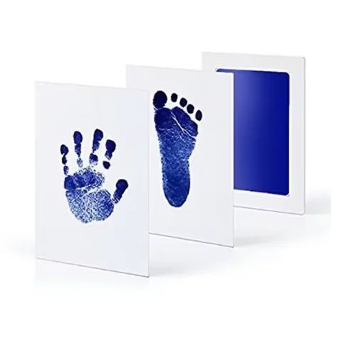 Bebê recém-nascido diy mão e pegada kit almofadas de tinta moldura da foto handprint crianças lembrança acessórios seguro limpo presente do chuveiro do bebê CaruStore