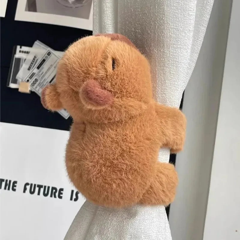 1-10 pçs kapibara boneca de pelúcia deitado nas mãos de kapi bara água golfinho boneca boneca pulso snap anel brinquedos de pelúcia CaruStore