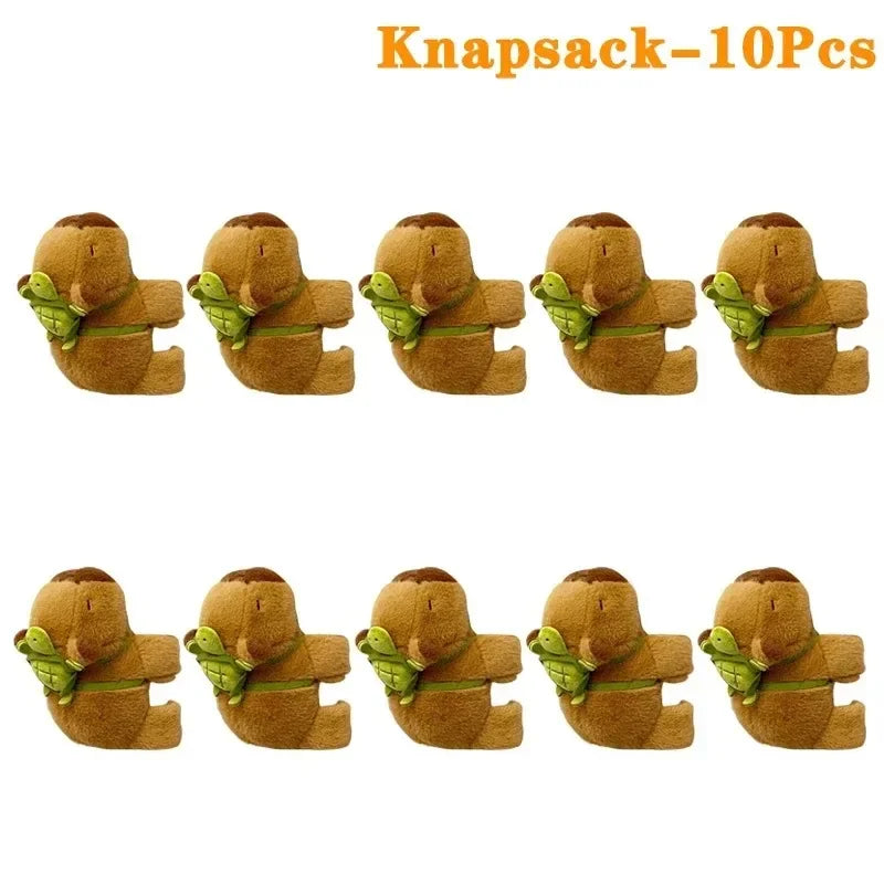 1-10 pçs kapibara boneca de pelúcia deitado nas mãos de kapi bara água golfinho boneca boneca pulso snap anel brinquedos de pelúcia CaruStore