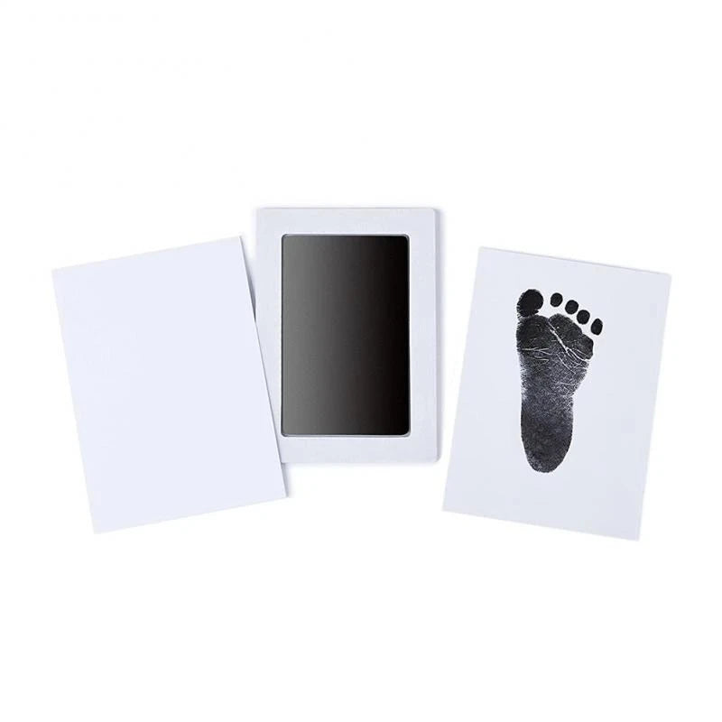 Bebê recém-nascido diy mão e pegada kit almofadas de tinta moldura da foto handprint crianças lembrança acessórios seguro limpo presente do chuveiro do bebê CaruStore