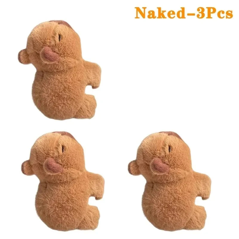 1-10 pçs kapibara boneca de pelúcia deitado nas mãos de kapi bara água golfinho boneca boneca pulso snap anel brinquedos de pelúcia CaruStore
