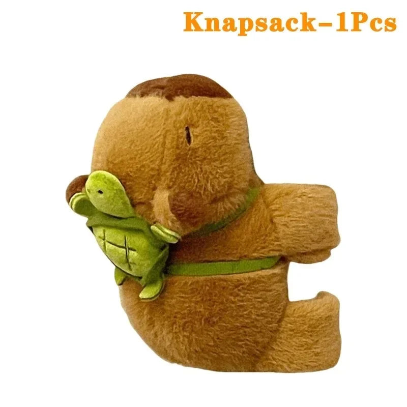1-10 pçs kapibara boneca de pelúcia deitado nas mãos de kapi bara água golfinho boneca boneca pulso snap anel brinquedos de pelúcia CaruStore