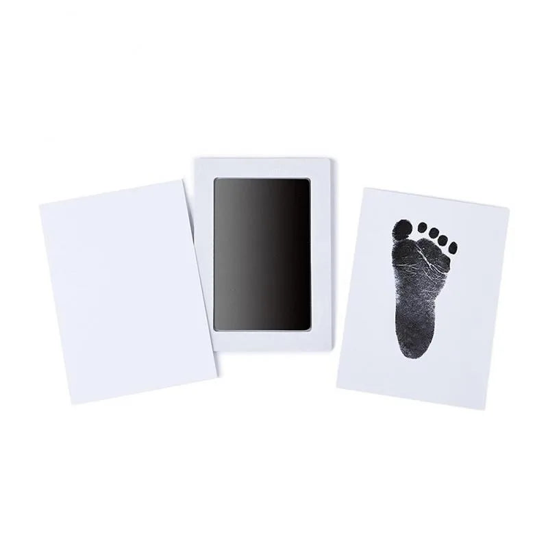 Bebê recém-nascido diy mão e pegada kit almofadas de tinta moldura da foto handprint crianças lembrança acessórios seguro limpo presente do chuveiro do bebê CaruStore