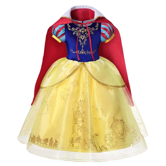 Snow White Princess Dress Girls Party Dresses Kids Dress up Children Girls Birthday Cosplay Costume Kids Prom Party Gown CaruStore