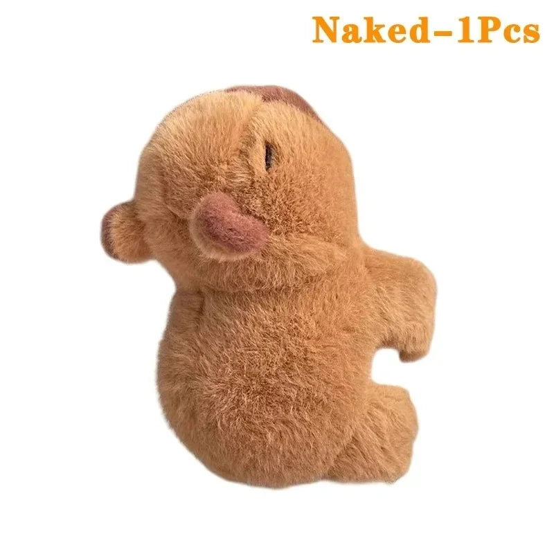 1-10 pçs kapibara boneca de pelúcia deitado nas mãos de kapi bara água golfinho boneca boneca pulso snap anel brinquedos de pelúcia CaruStore