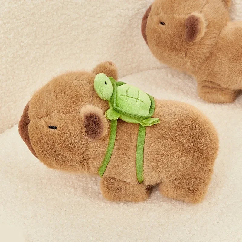 1-10 pçs kapibara boneca de pelúcia deitado nas mãos de kapi bara água golfinho boneca boneca pulso snap anel brinquedos de pelúcia CaruStore