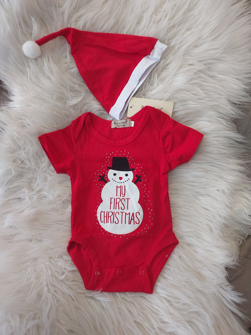 Body Bebê "Meu Primeiro Natal" Caru Store