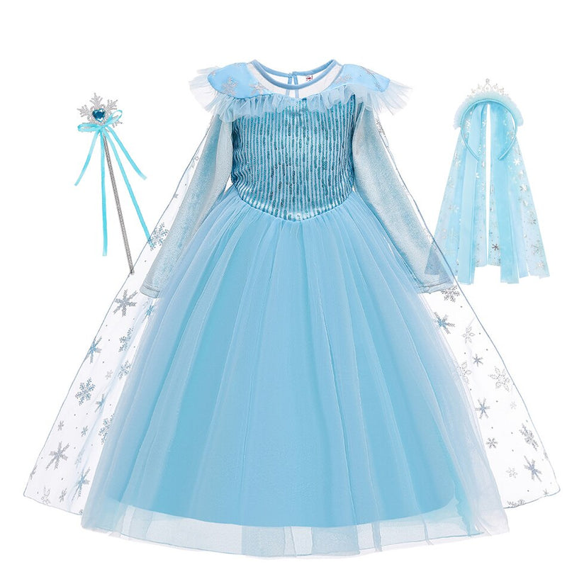 Fantasia Frozen Elsa vestido para meninas Caru Store