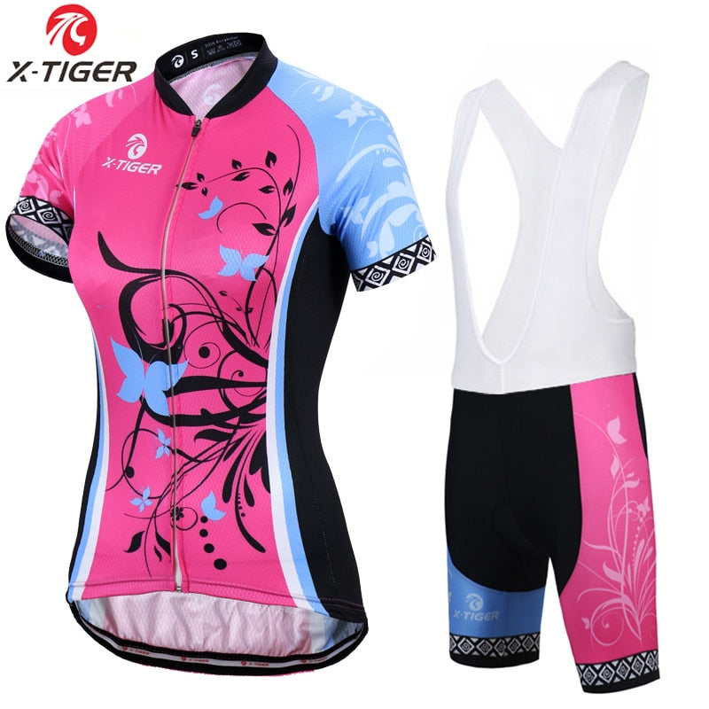 X-Tiger conjunto de camisa de ciclismo feminino verão anti-uv Caru Store