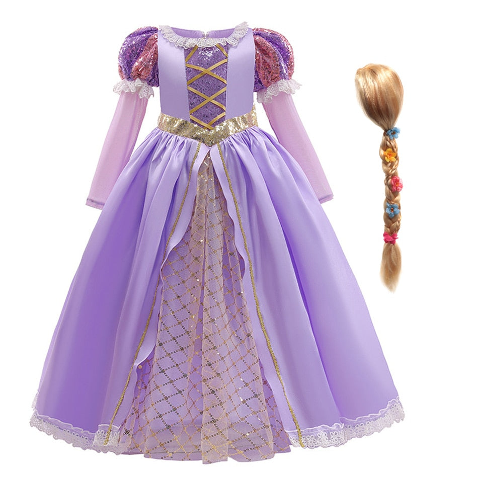 Fantasia Rapunzel Disney - 2 a 10 anos Caru Store