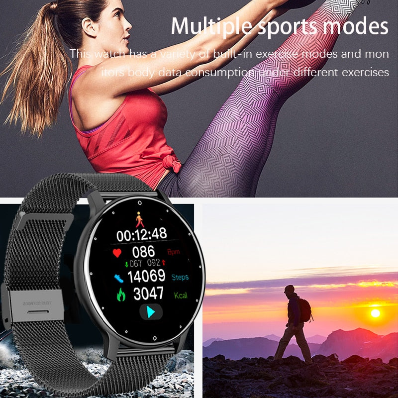 Lige 2021 feminino relógio inteligente tela de toque completa esportes fitness relógio ip67 à prova Caru Store