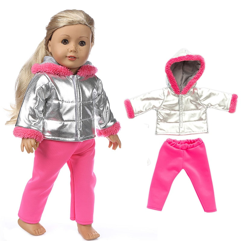 Roupas de inverno para boneca de 43cm tipo American Girl Caru Store