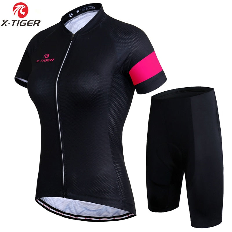 X-Tiger conjunto de camisa de ciclismo feminino verão anti-uv Caru Store