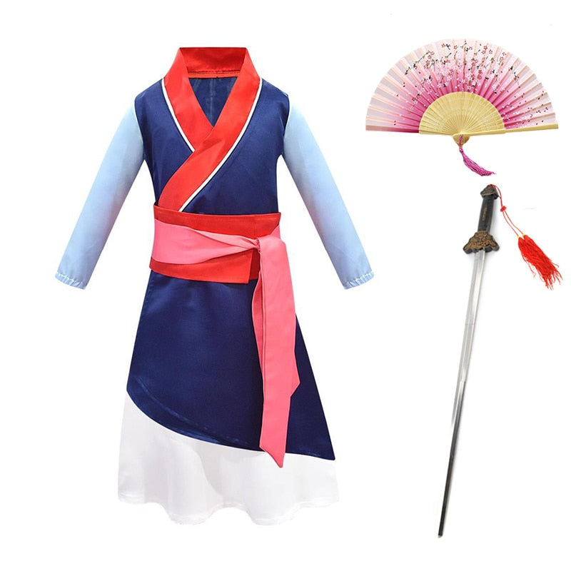 Mulan cosplay vestido para meninas Caru Store