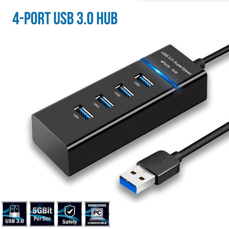 Docking Station Adaptador 4-Ports Hab Splitter 3.0 Caru Store