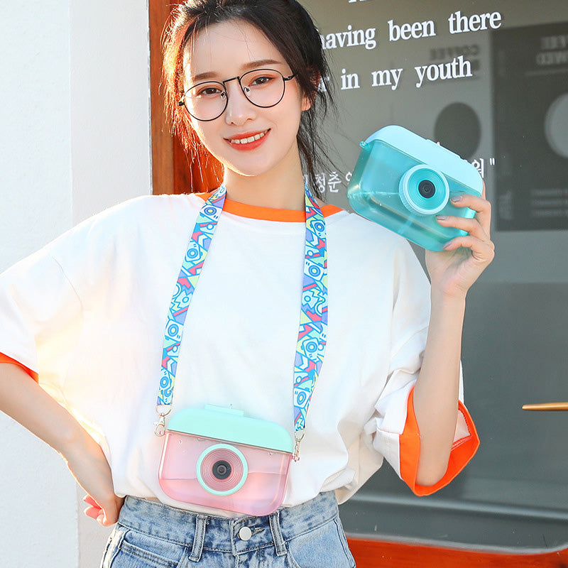 Garrafa de Àgua transparente - 400ml Câmera - BPA Free Caru Store