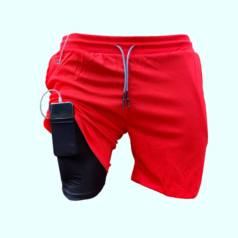 Shorts Masculino 2 em 1 para treino Caru Store