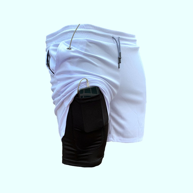 Shorts Masculino 2 em 1 para treino Caru Store