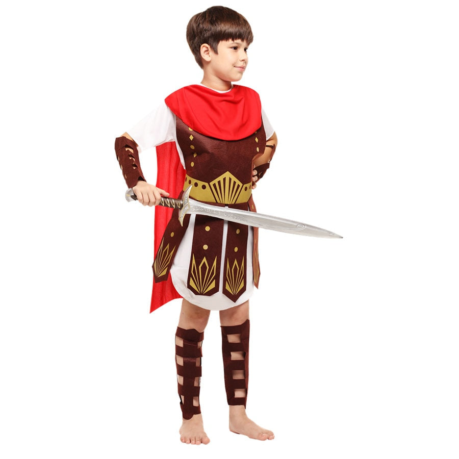 Fantasia infantil do guerreiro grego romano gladiador Caru Store