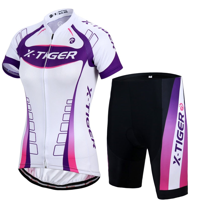 X-Tiger conjunto de camisa de ciclismo feminino verão anti-uv Caru Store
