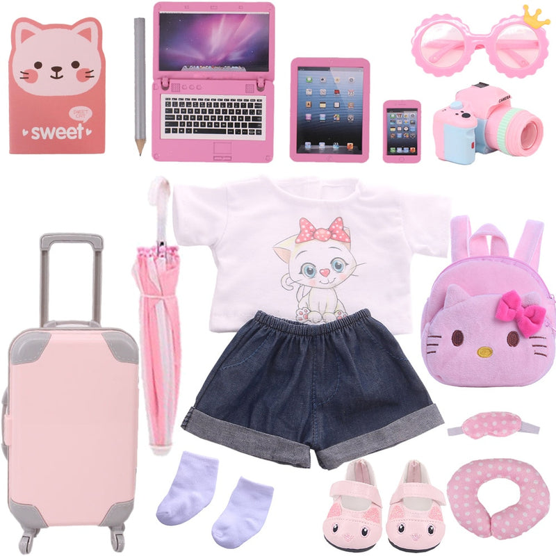 Kit com 16 peças para American Girl (para bonecas de 43cm) Caru Store