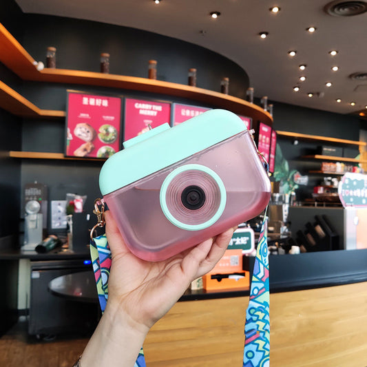 Garrafa de Àgua transparente - 400ml Câmera - BPA Free Caru Store