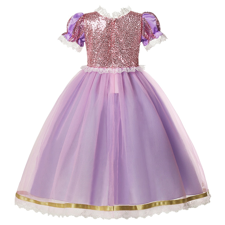 Fantasia Vestido da Rapunzel - 2 a 10 anos Caru Store