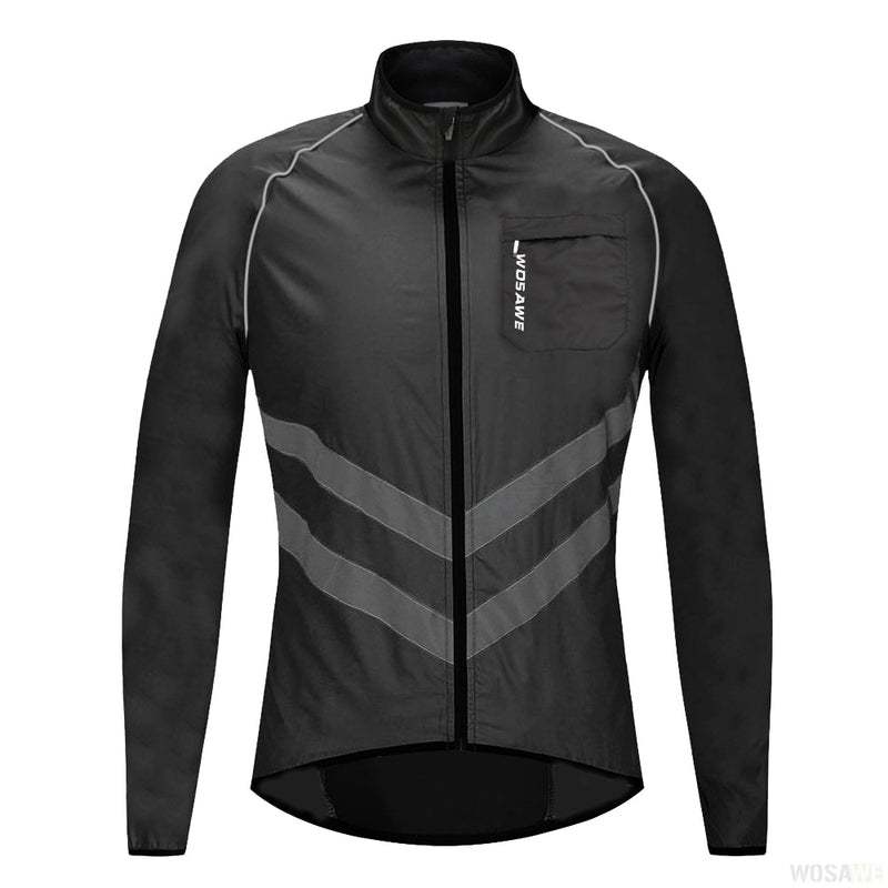 WOSAWE Ciclismo jaqueta masculina à prova de vento impermeável reflexivo ultraleve Caru Store