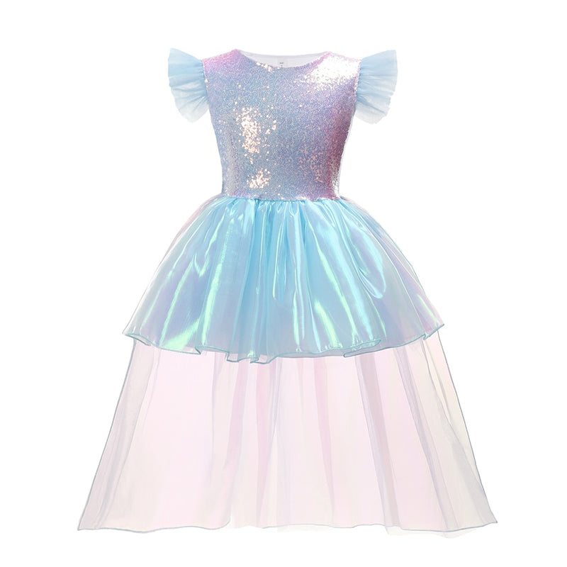 Fantasia Vestido Unicórnio Arco-íris - 3 a 8 anos Caru Store