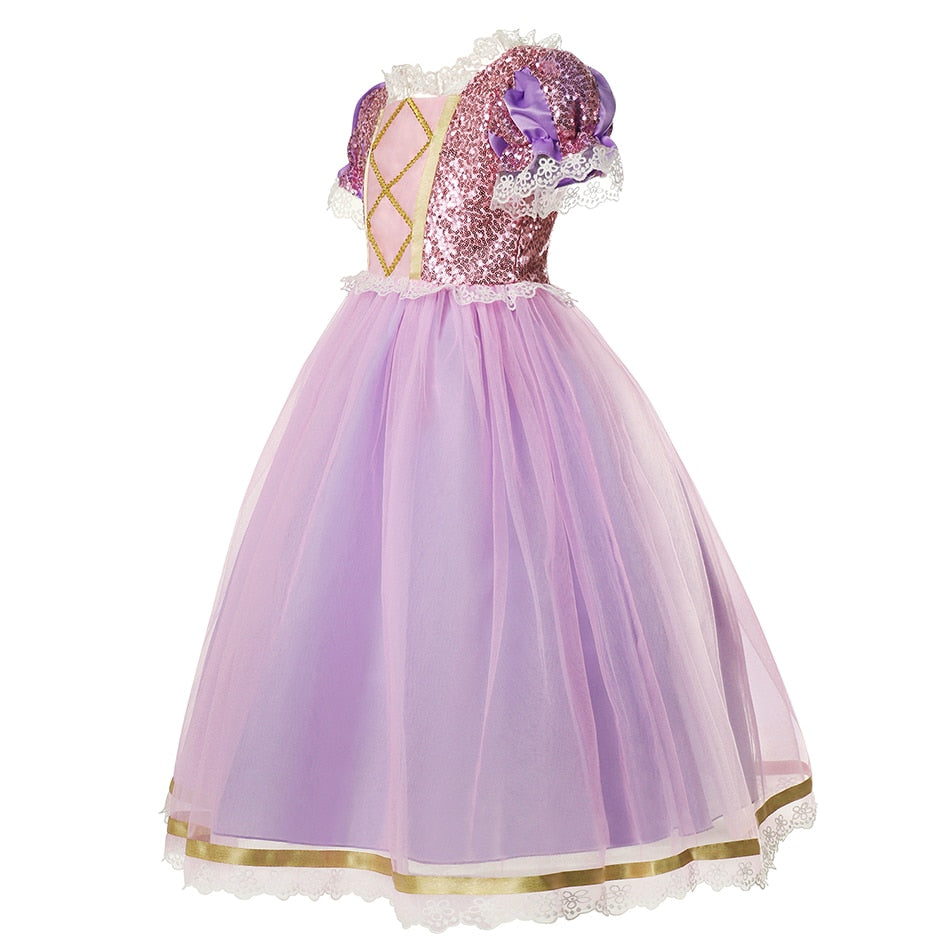 Fantasia Vestido da Rapunzel - 2 a 10 anos Caru Store