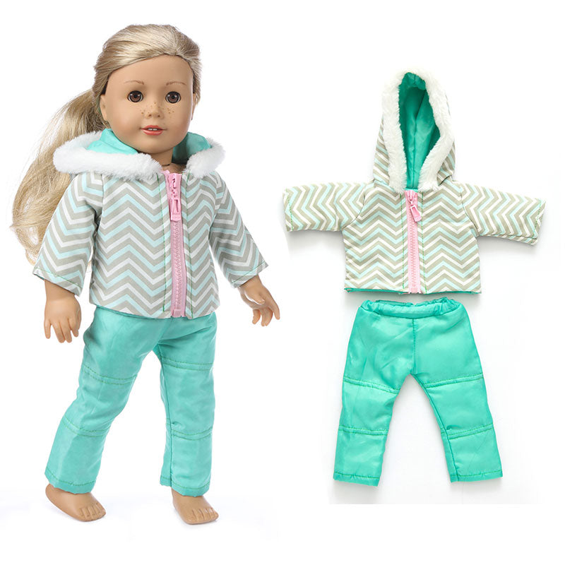 Roupas de inverno para boneca de 43cm tipo American Girl Caru Store