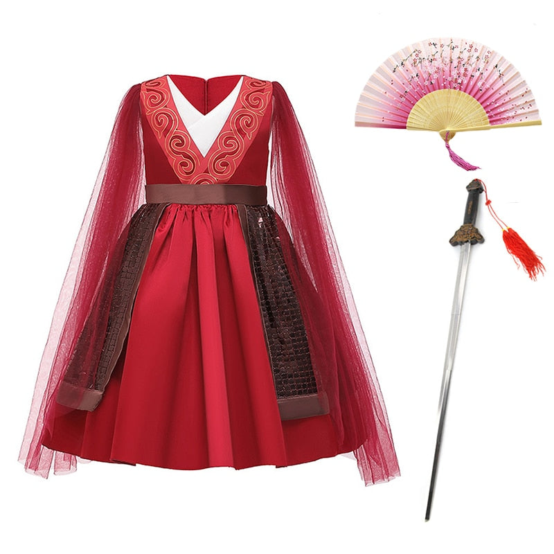 Mulan cosplay vestido para meninas Caru Store