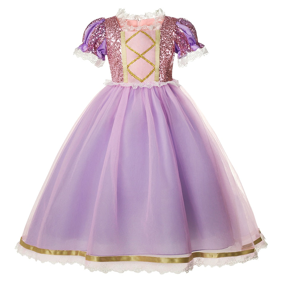 Fantasia Vestido da Rapunzel - 2 a 10 anos Caru Store