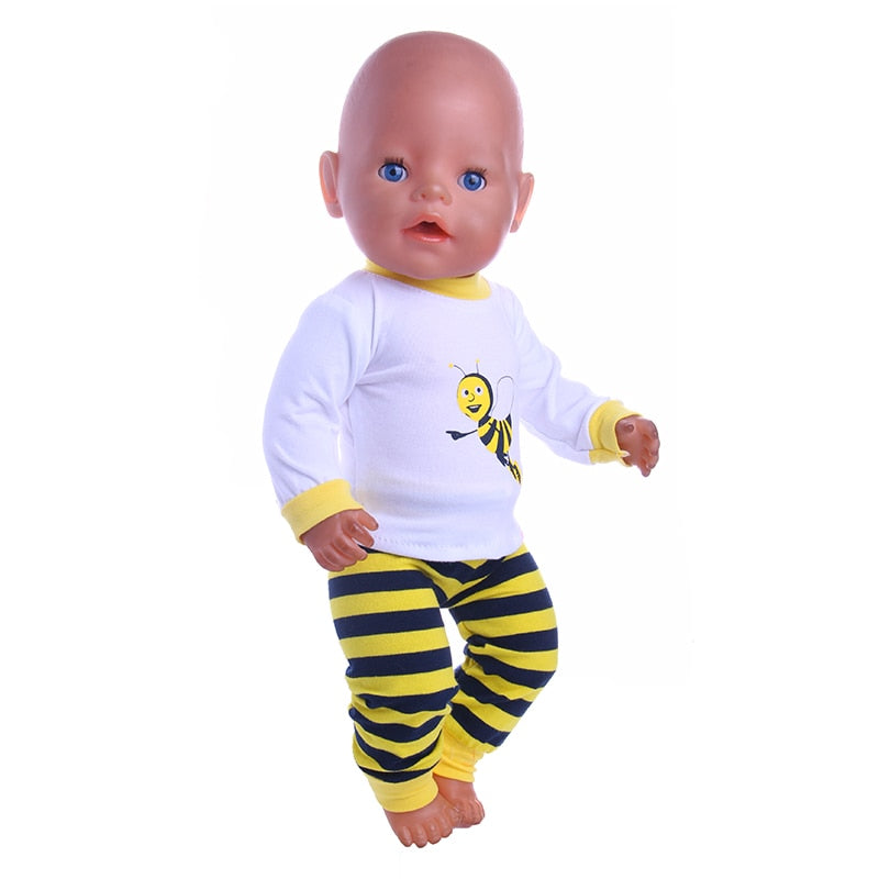 Pijama de boneca com estampa fofa - para bonecas tipo American Girl Caru Store