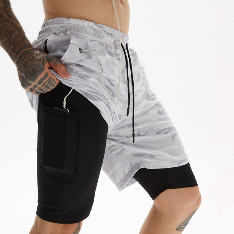 Shorts Masculino 2 em 1 para treino Caru Store