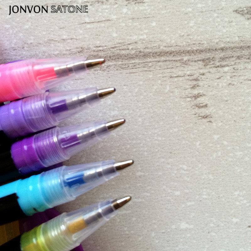 Caneta Escolar em gel 48 cores - Jonvon Satone - Ponta: 1.0mm Caru Store