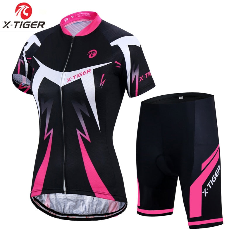 X-Tiger conjunto de camisa de ciclismo feminino verão anti-uv Caru Store