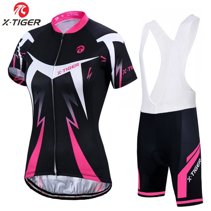 X-Tiger conjunto de camisa de ciclismo feminino verão anti-uv Caru Store