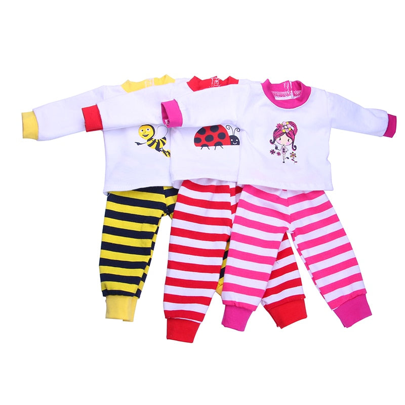 Pijama de boneca com estampa fofa - para bonecas tipo American Girl Caru Store