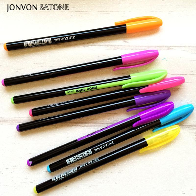 Caneta Escolar em gel 48 cores - Jonvon Satone - Ponta: 1.0mm Caru Store