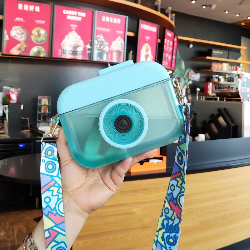 Garrafa de Àgua transparente - 400ml Câmera - BPA Free Caru Store