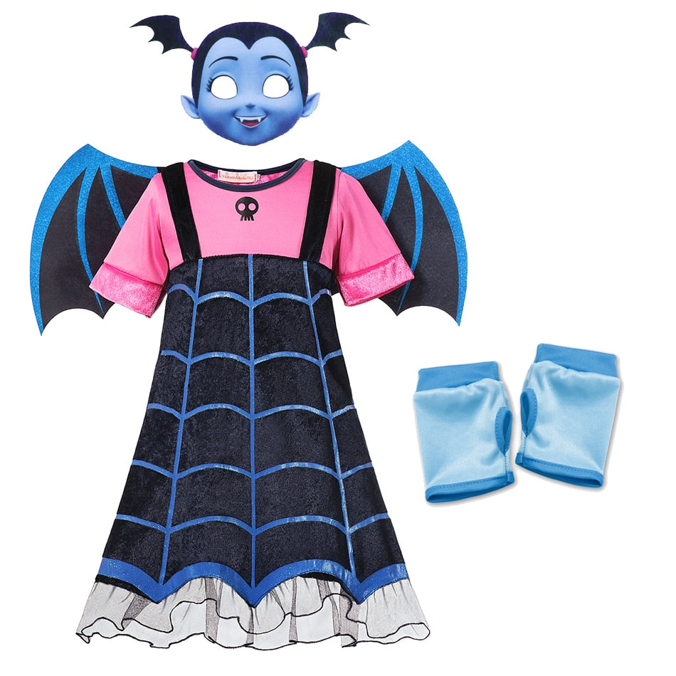 Fantasia Vampirina Disney Cosplay, Halloween, Carnaval, Aniversários Caru Store