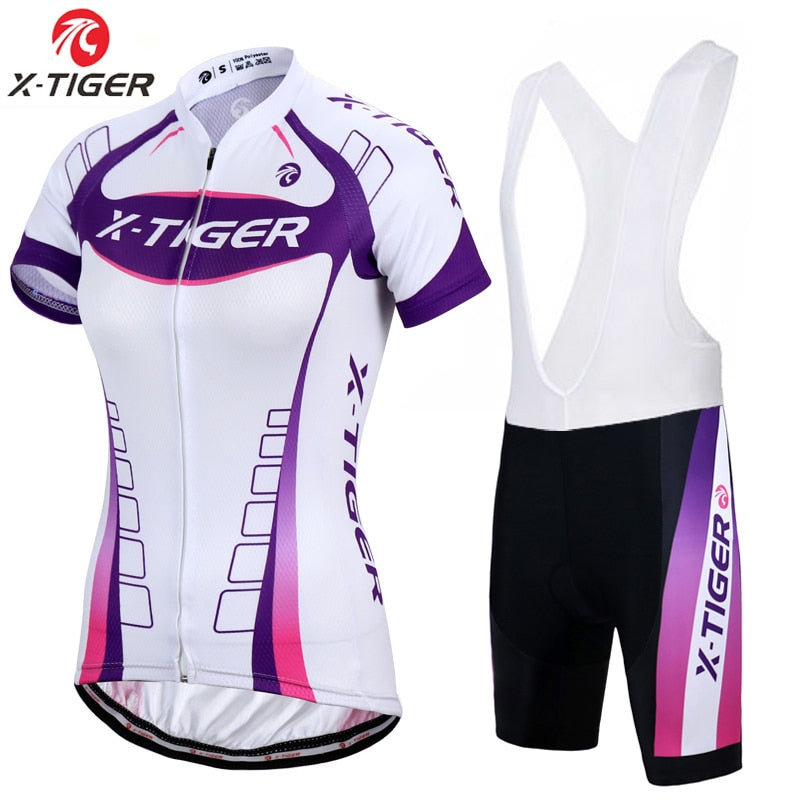 X-Tiger conjunto de camisa de ciclismo feminino verão anti-uv Caru Store