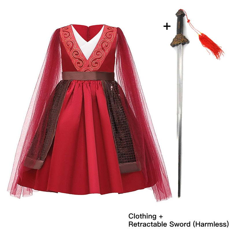 Mulan cosplay vestido para meninas Caru Store